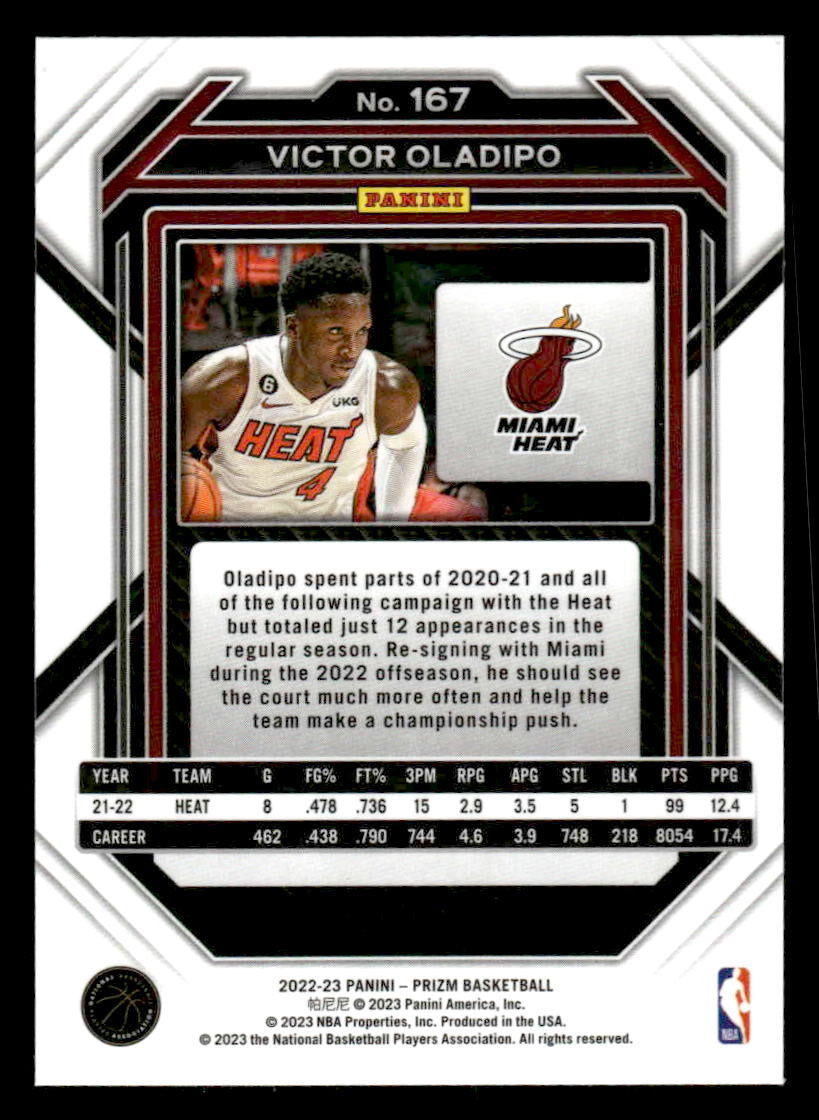 2022-23 Panini Prizm #167 Victor Oladipo