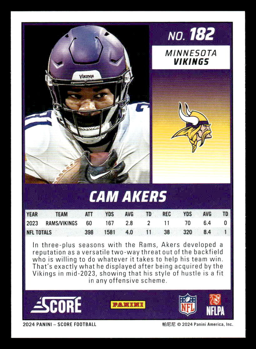 2024 Score #182 Cam Akers
