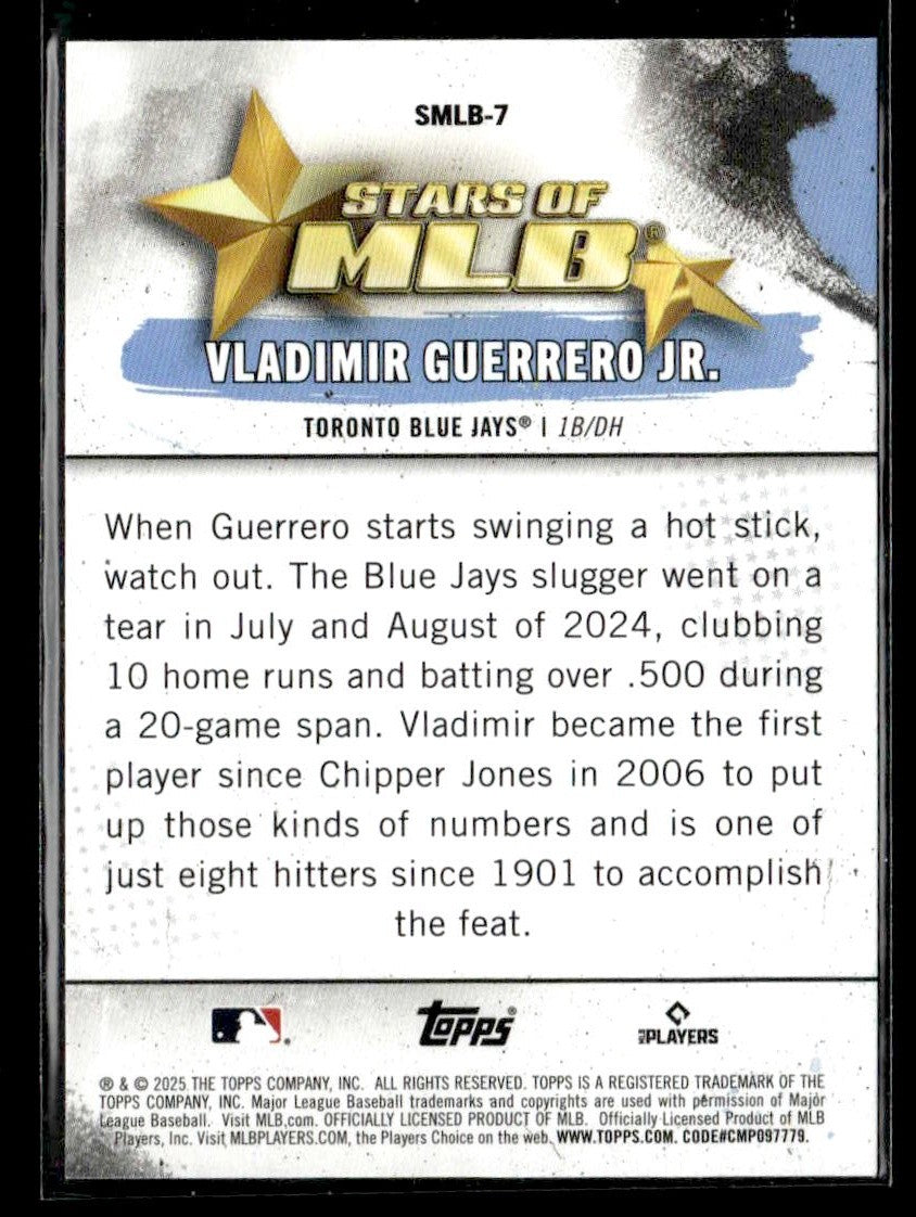2025 Topps #SMLB-7 Vladimir Guerrero Jr. Stars of MLB