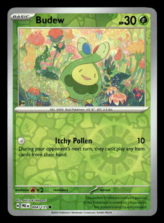 SV: Prismatic Evolutions #004/131 Budew Reverse Holo Common