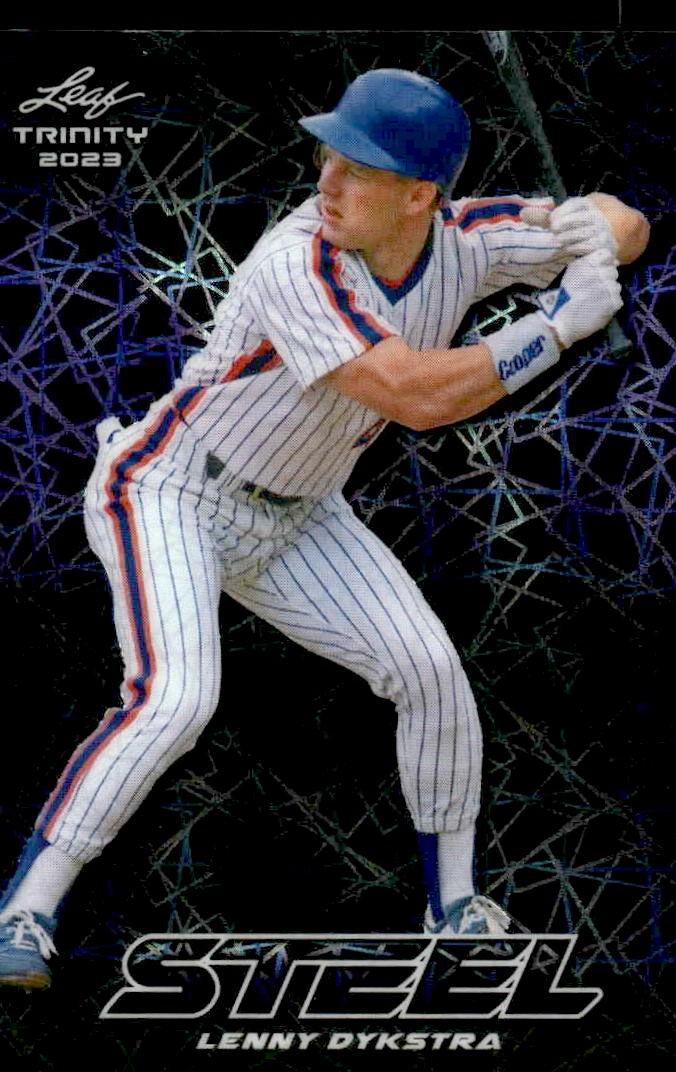 2023 Leaf Trinity #S-44 Lenny Dykstra Steel Lazer Purple #/49