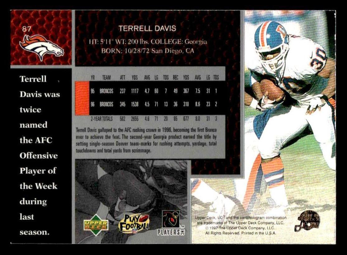 1997 Upper Deck UD3 #87 Terrell Davis