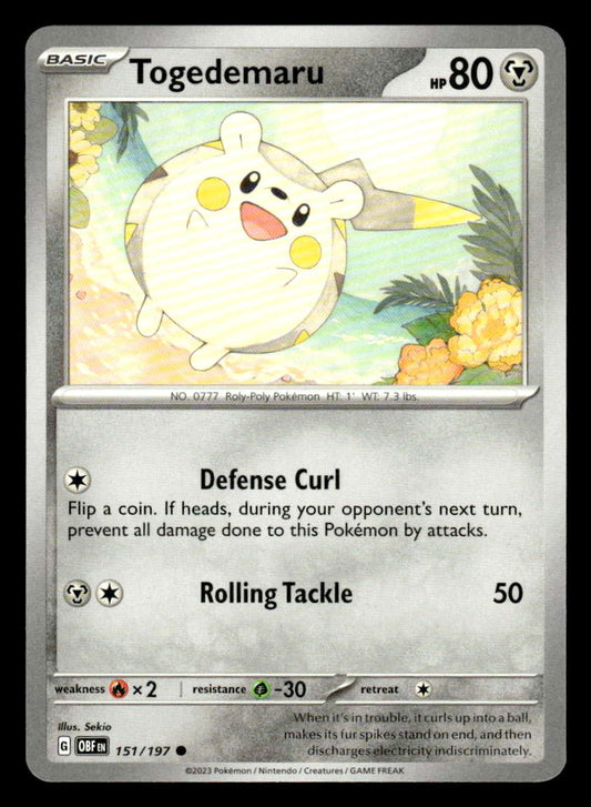 SV03: Obsidian Flames #151/197 Togedemaru Common