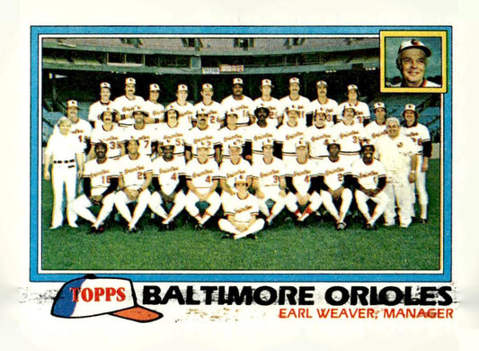 1981 Topps #661 Baltimore Orioles / Earl Weaver Team Checklists