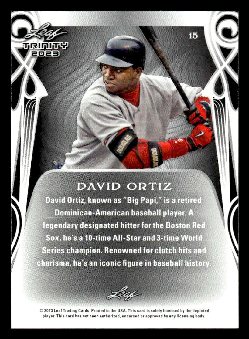 2023 Leaf Trinity #15 David Ortiz