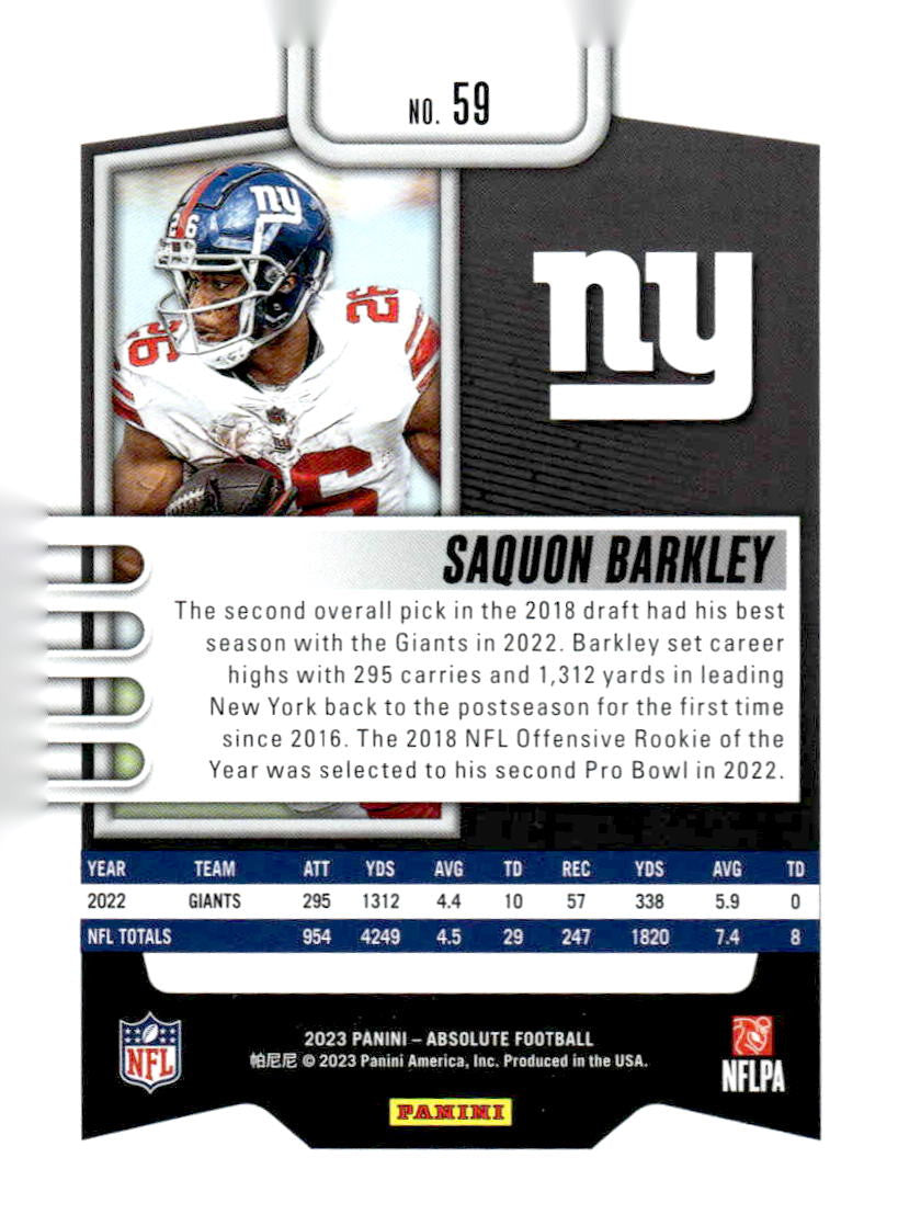 2023 Panini Absolute #59 Saquon Barkley Retail