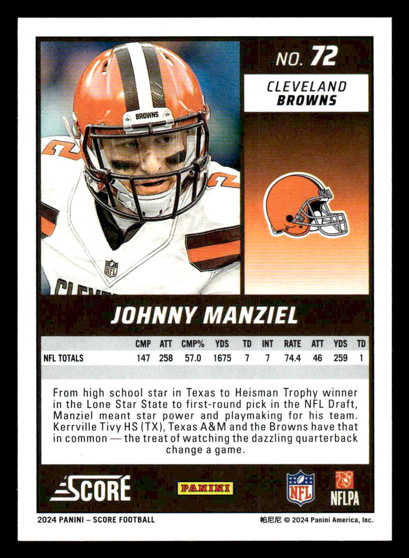 2024 Score #72 Johnny Manziel