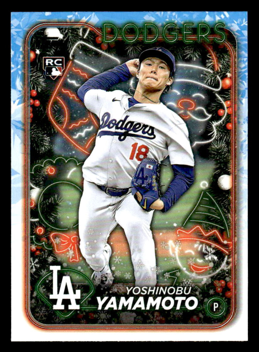 2024 Topps Holiday #H88 Yoshinobu Yamamoto