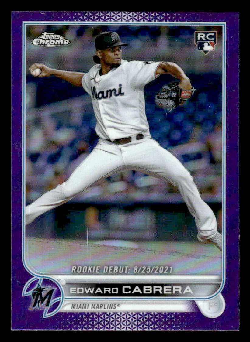 2022 Topps Chrome Update #USC87 Edward Cabrera Purple Refractor