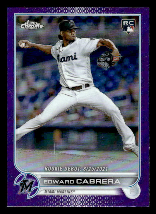 2022 Topps Chrome Update #USC87 Edward Cabrera Purple Refractor