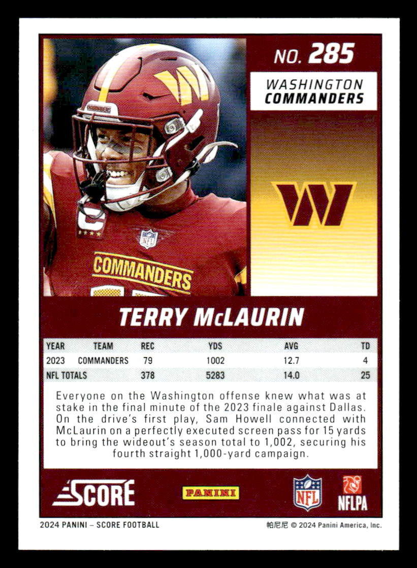 2024 Score #285 Terry McLaurin