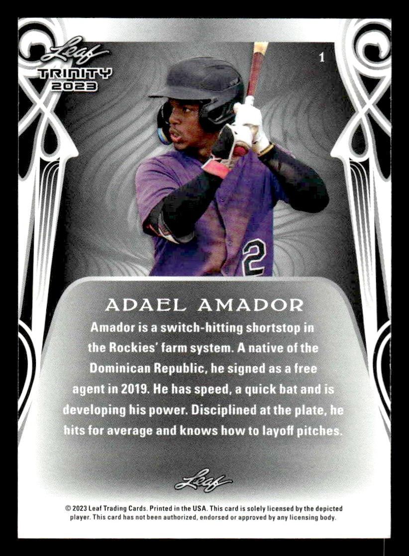 2023 Leaf Trinity #1 Adael Amador