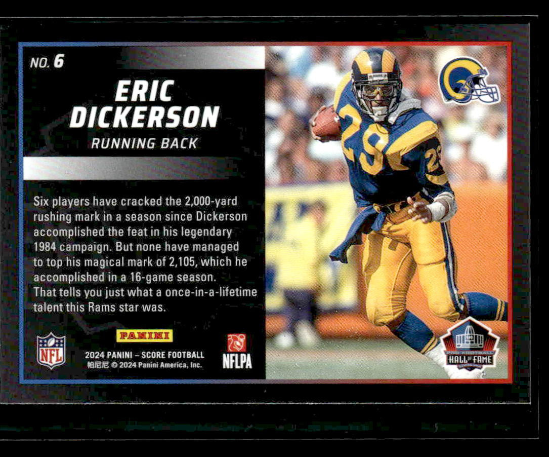2024 Score #6 Eric Dickerson Men of Canton