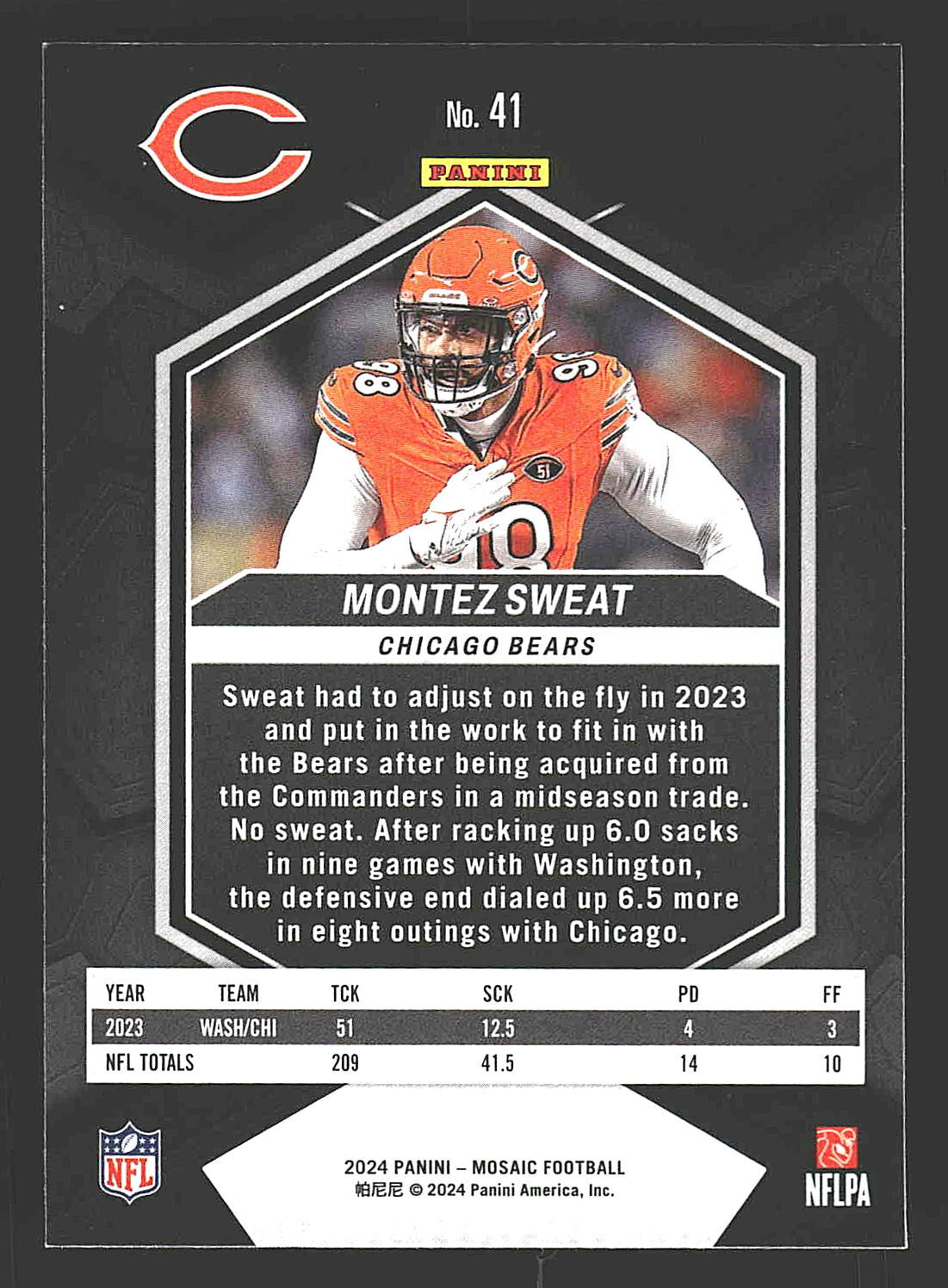 2024 Panini Mosaic #41 Montez Sweat