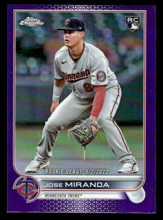 2022 Topps Chrome Update #USC6 Jose Miranda Purple Refractor