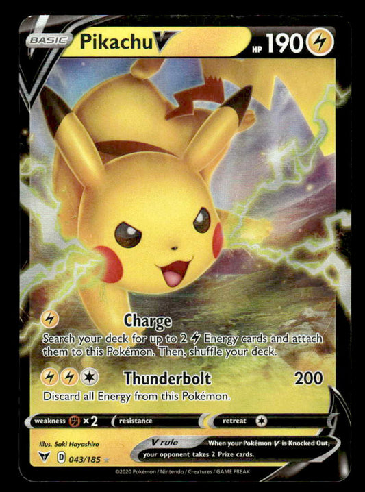SWSH04: Vivid Voltage #043/185 Pikachu V Ultra Rare