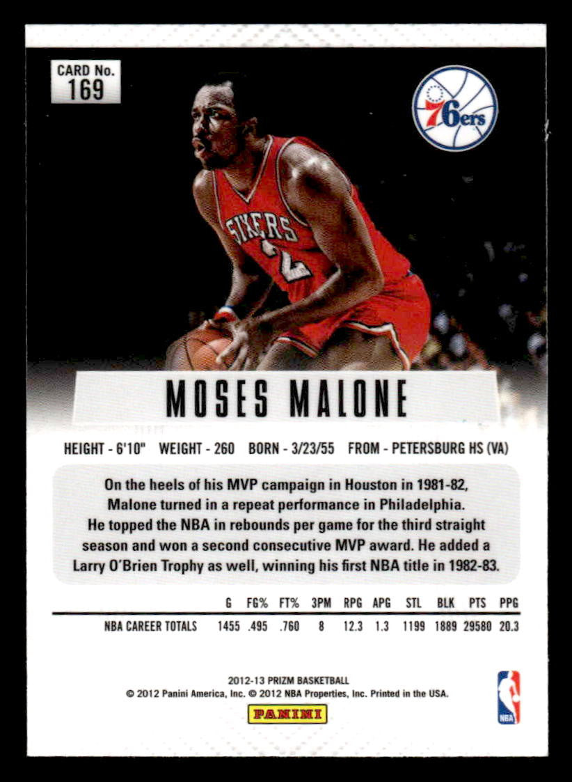 2012-13 Panini Prizm #169 Moses Malone