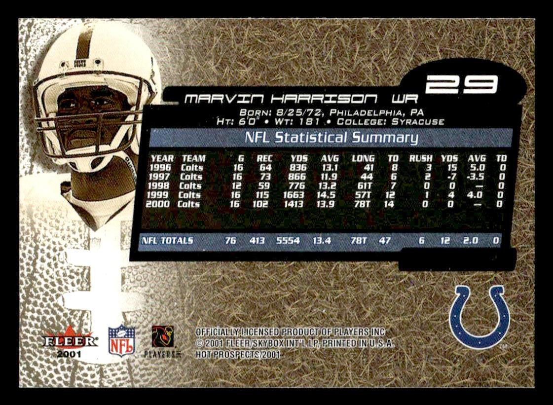 2001 Fleer Hot Prospects #29 Marvin Harrison