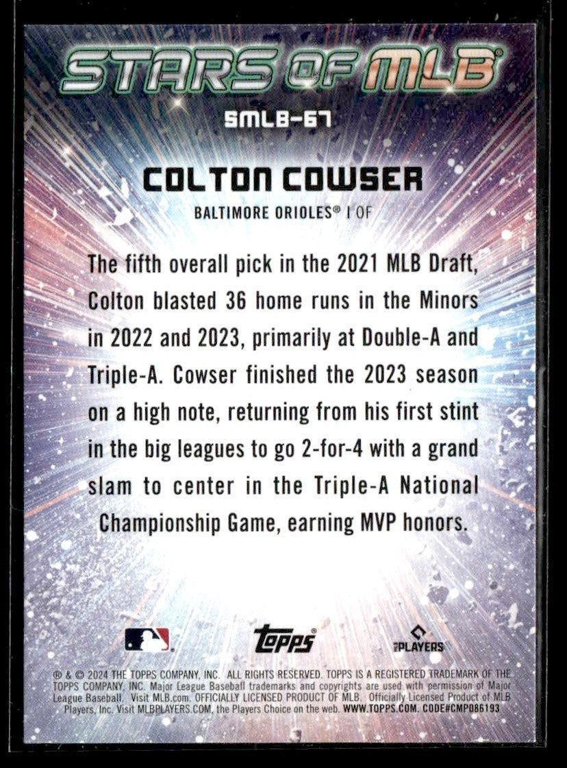 2024 Topps Update #SMLB-67 Colton Cowser Stars of MLB