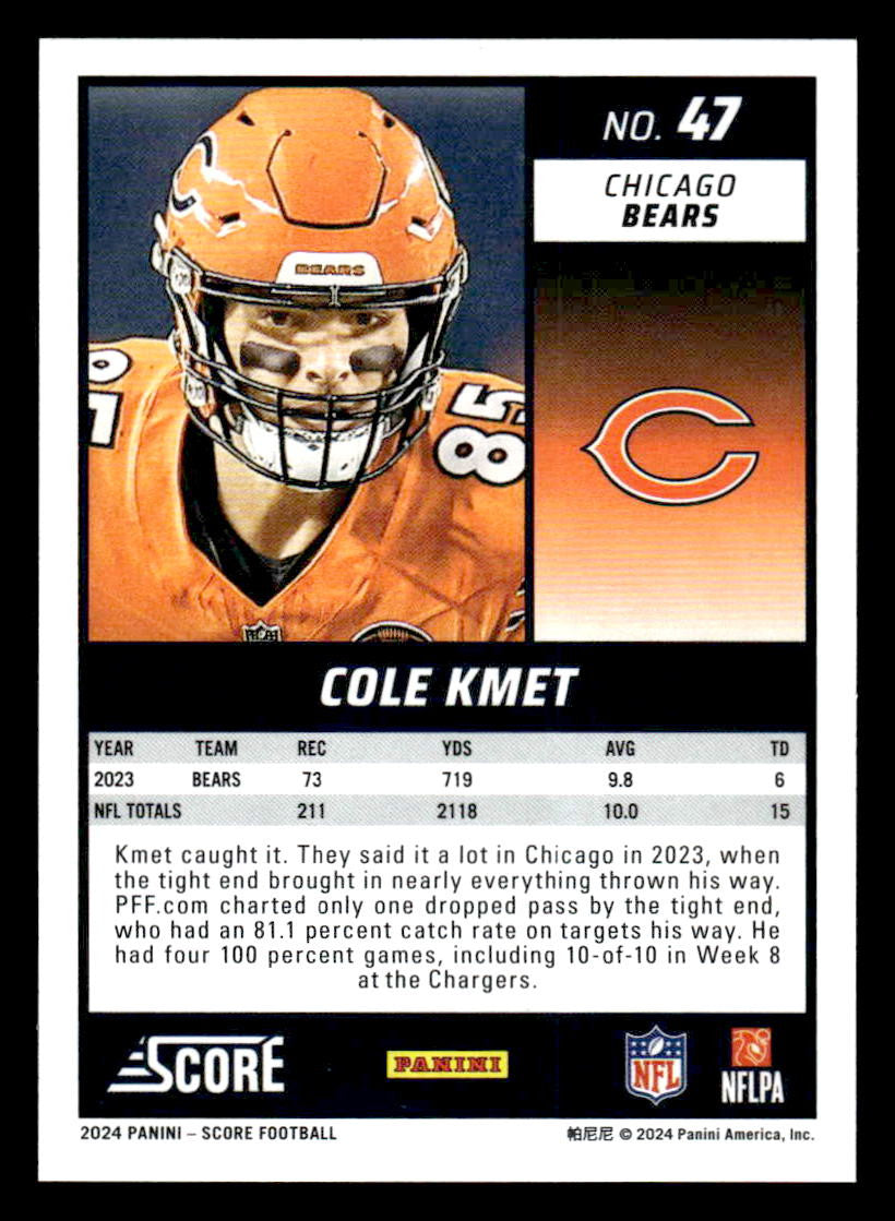 2024 Score #47 Cole Kmet