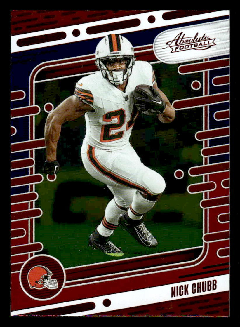 2024 Panini Absolute #23 Nick Chubb Red and Blue