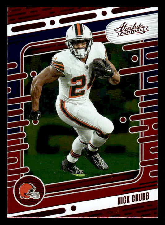2024 Panini Absolute #23 Nick Chubb Red and Blue