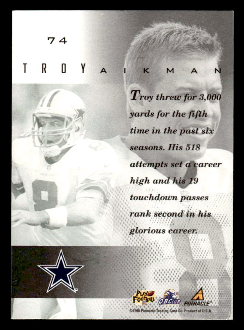 1998 Pinnacle Mint #74 Troy Aikman
