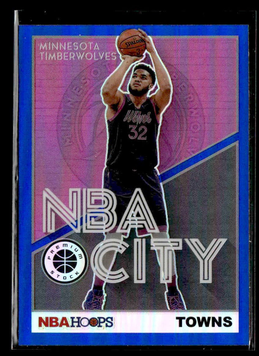 2019-20 Hoops Premium Stock #14 Karl-Anthony Towns NBA City Holo