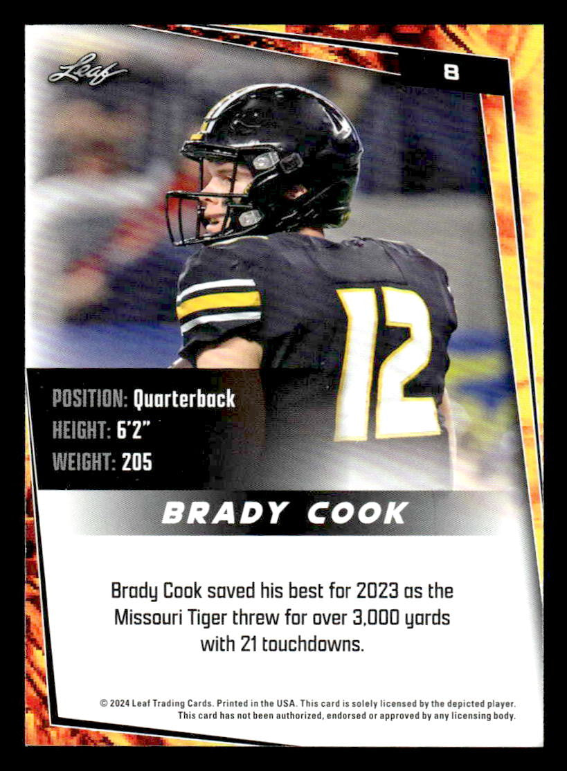 2024 Leaf #8 Brady Cook
