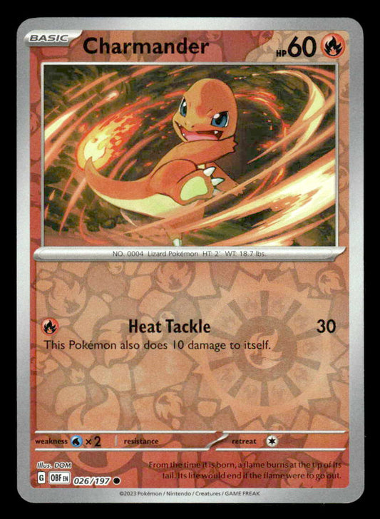 SV03: Obsidian Flames #026/197 Charmander Reverse Holo Common