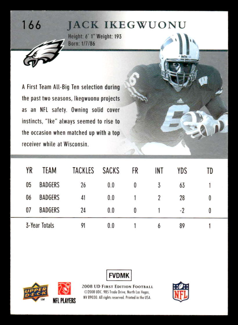 2008 Upper Deck First Edition #166 Jack Ikegwuonu