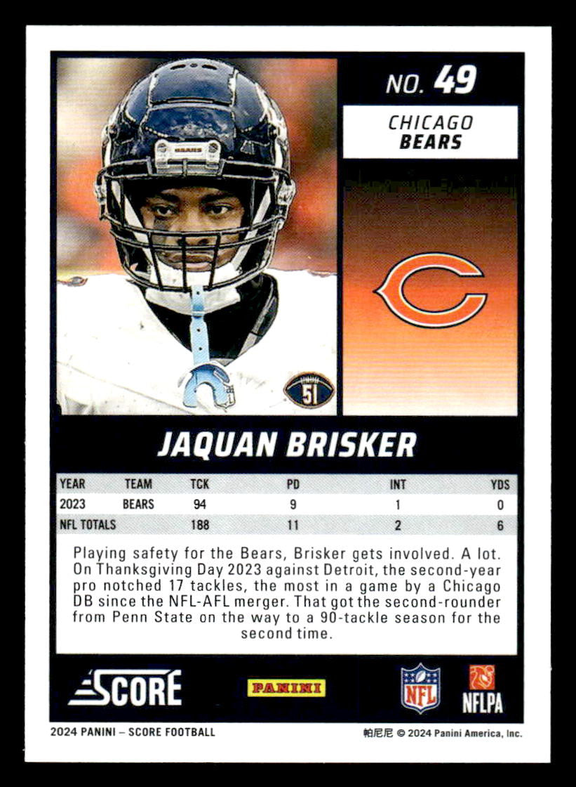 2024 Score #49 Jaquan Brisker
