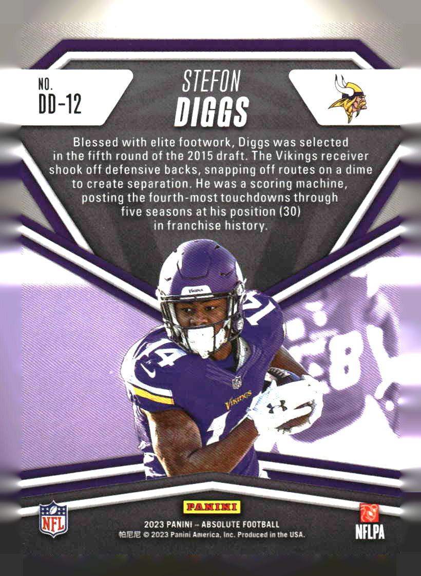 2023 Panini Absolute #DD-12 Stefon Diggs Draft Diamonds