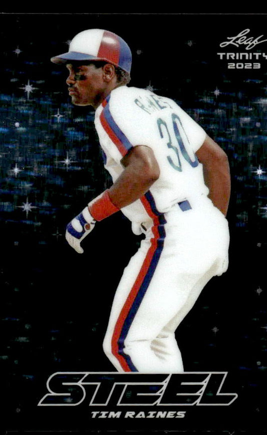 2023 Leaf Trinity #S-74 Tim Raines Steel Stars and Dots Silver
