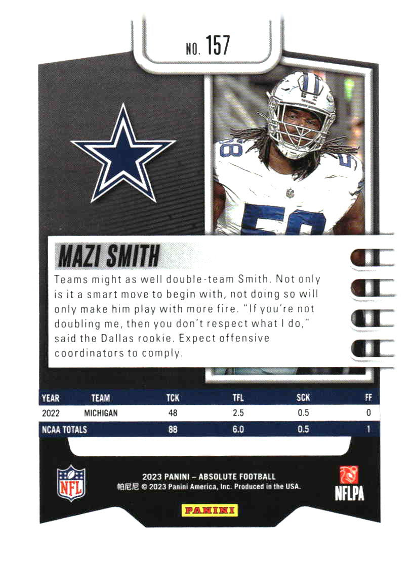 2023 Panini Absolute #157 Mazi Smith Retail