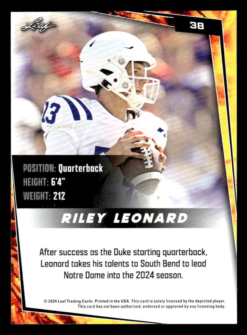 2024 Leaf #38 Riley Leonard