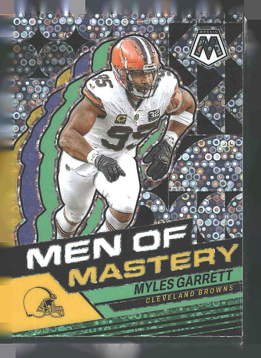 2024 Panini Mosaic #8 Myles Garrett Men of Mastery No Huddle Silver