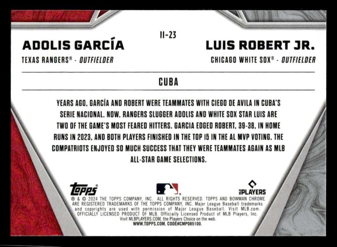 2024 Bowman Chrome #II-23 Luis Robert Jr. / Adolis García International Impact