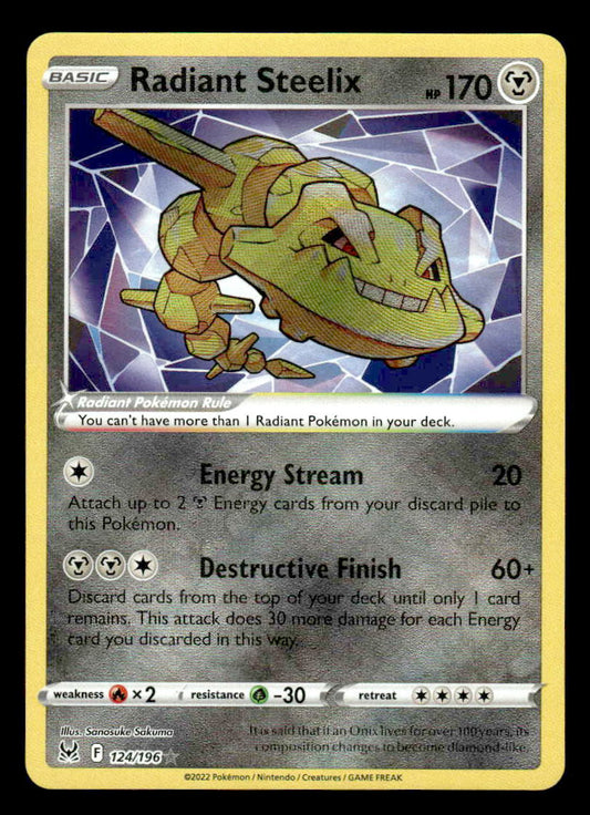 SWSH11: Lost Origin #124/196 Radiant Steelix Holo Radiant Rare