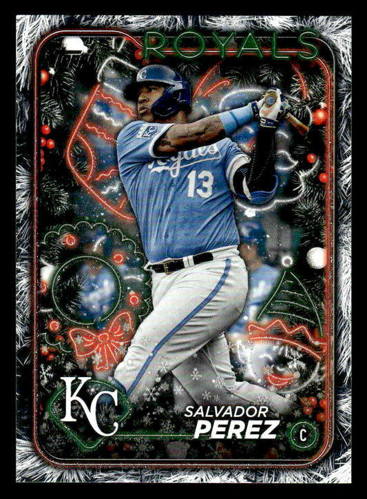 2024 Topps Holiday #H3 Salvador Perez Holiday Tree