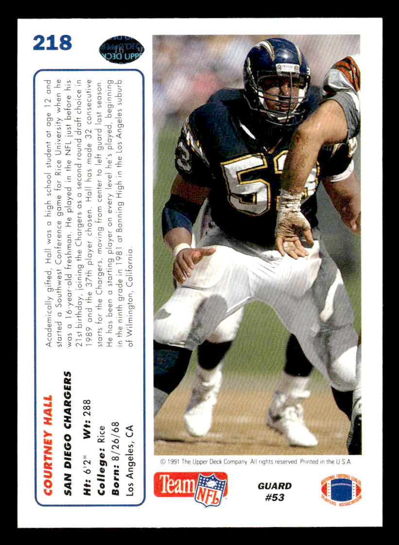 1991 Upper Deck #218b Courtney Hall