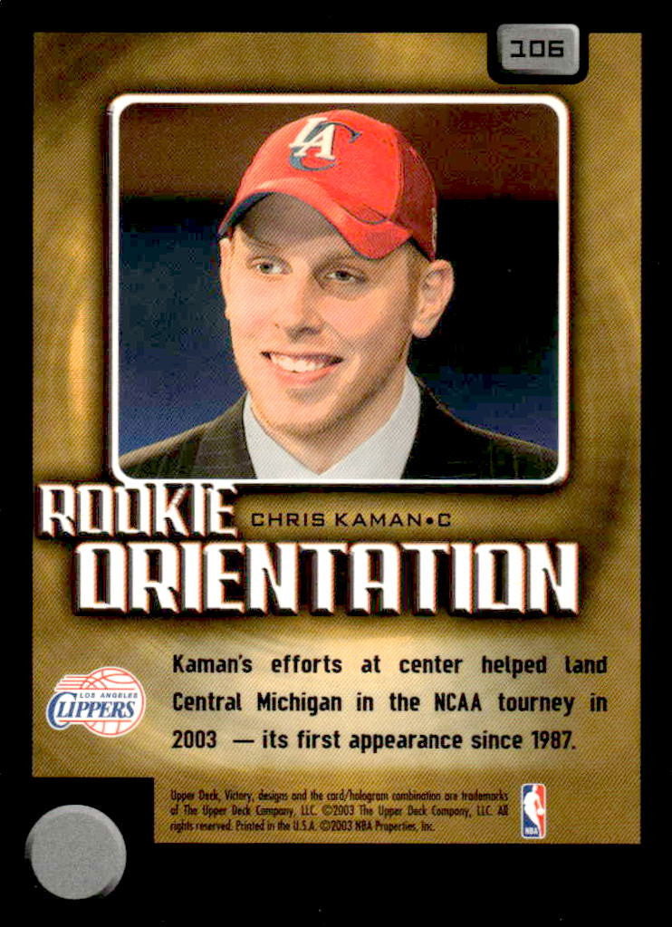 2003-04 Upper Deck Victory #106 Chris Kaman