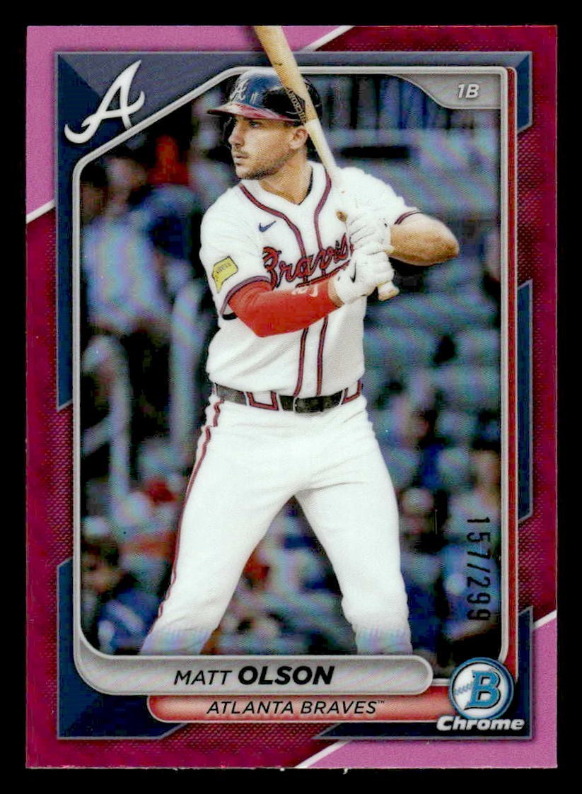 2024 Bowman Chrome #11 Matt Olson Fuchsia Refractors #/299