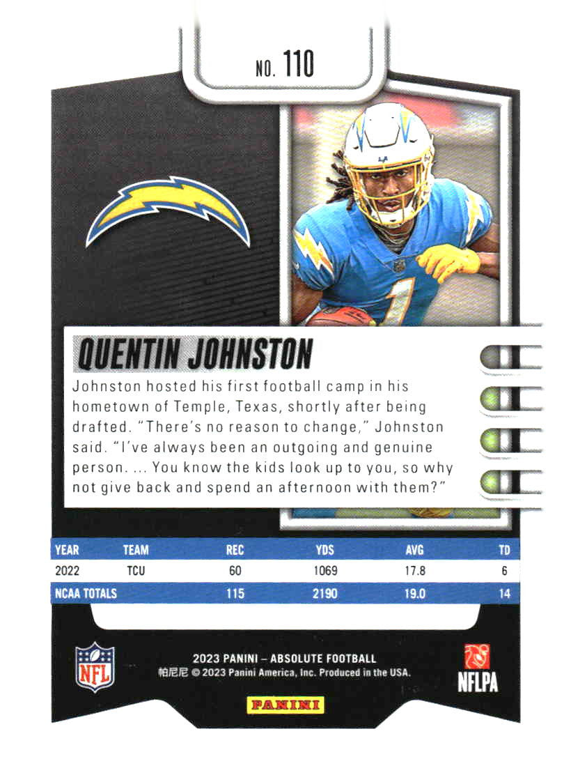 2023 Panini Absolute #110 Quentin Johnston Retail