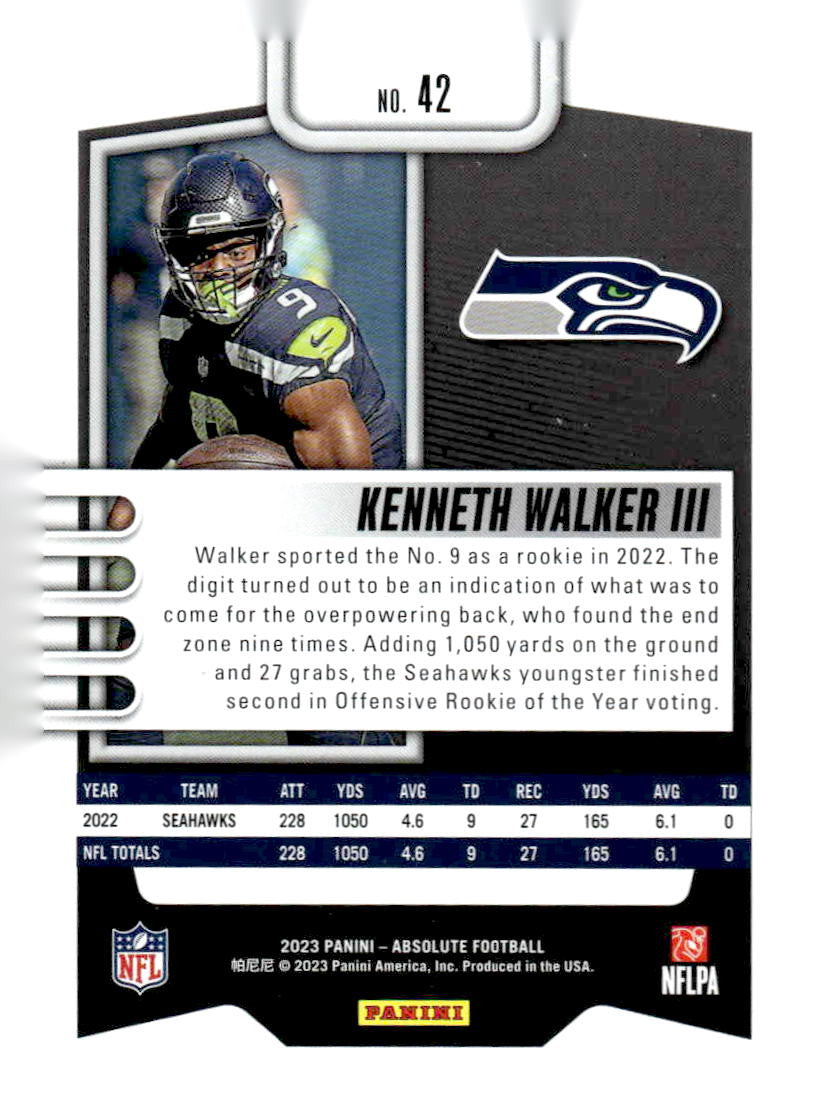 2023 Panini Absolute #42 Kenneth Walker III Retail