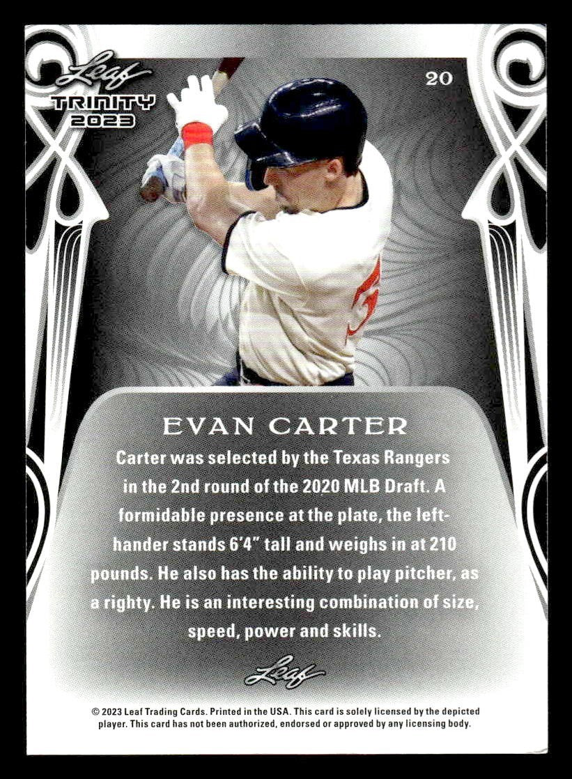 2023 Leaf Trinity #20 Evan Carter