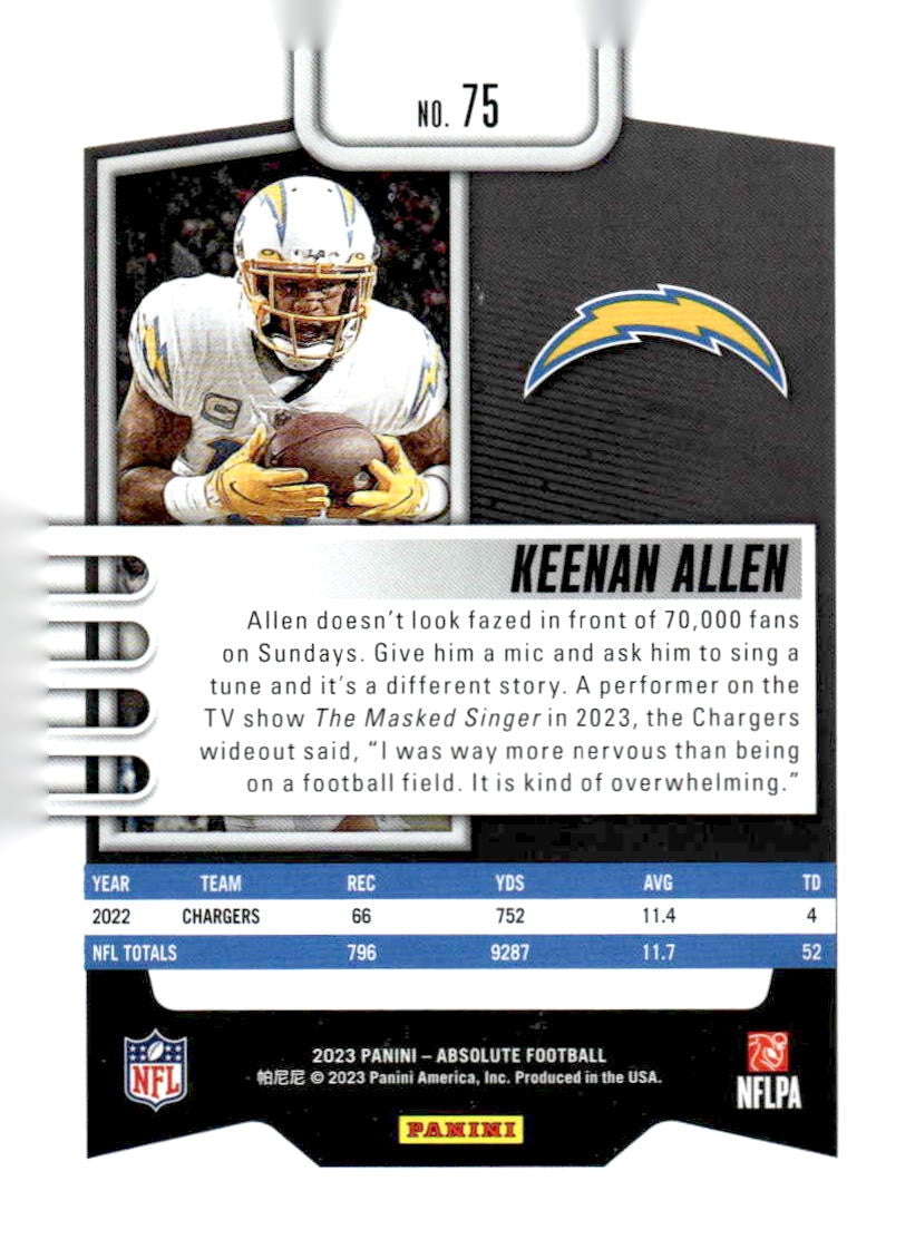 2023 Panini Absolute #75 Keenan Allen Retail