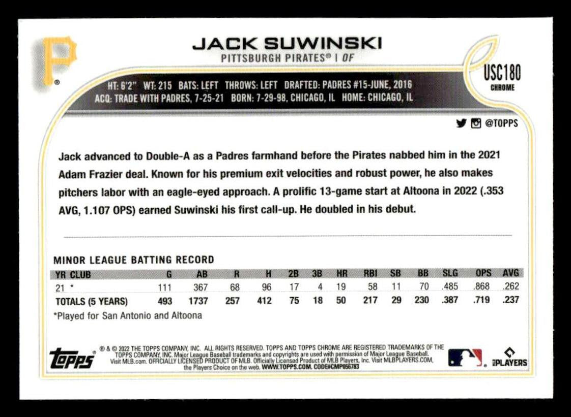 2022 Topps Chrome Update #USC180 Jack Suwinski