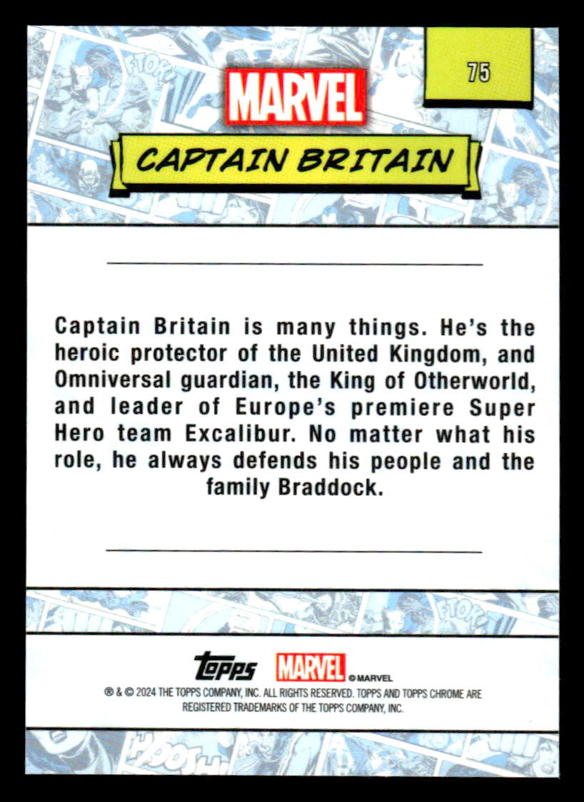 2024 Topps Chrome Marvel #75 Captain Britain