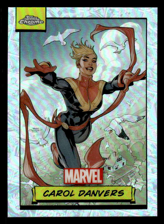 2024 Topps Chrome Marvel #76 Carol Danvers Refractor